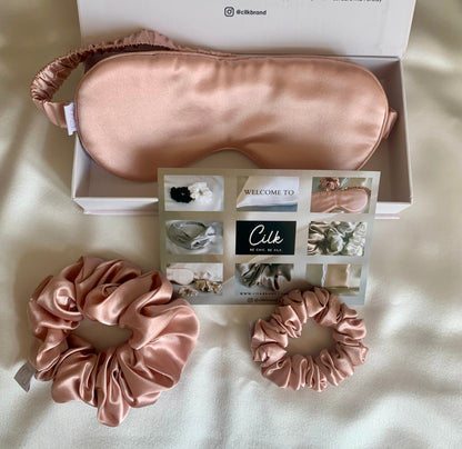 GLOW set (Sleep Mask + Maxi & Midi Scrunchies)